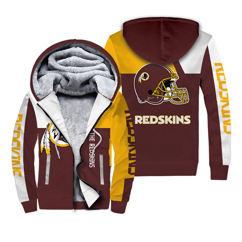 Washington RedskinsLimited Edition Thickened Hooded Fleece Jacket