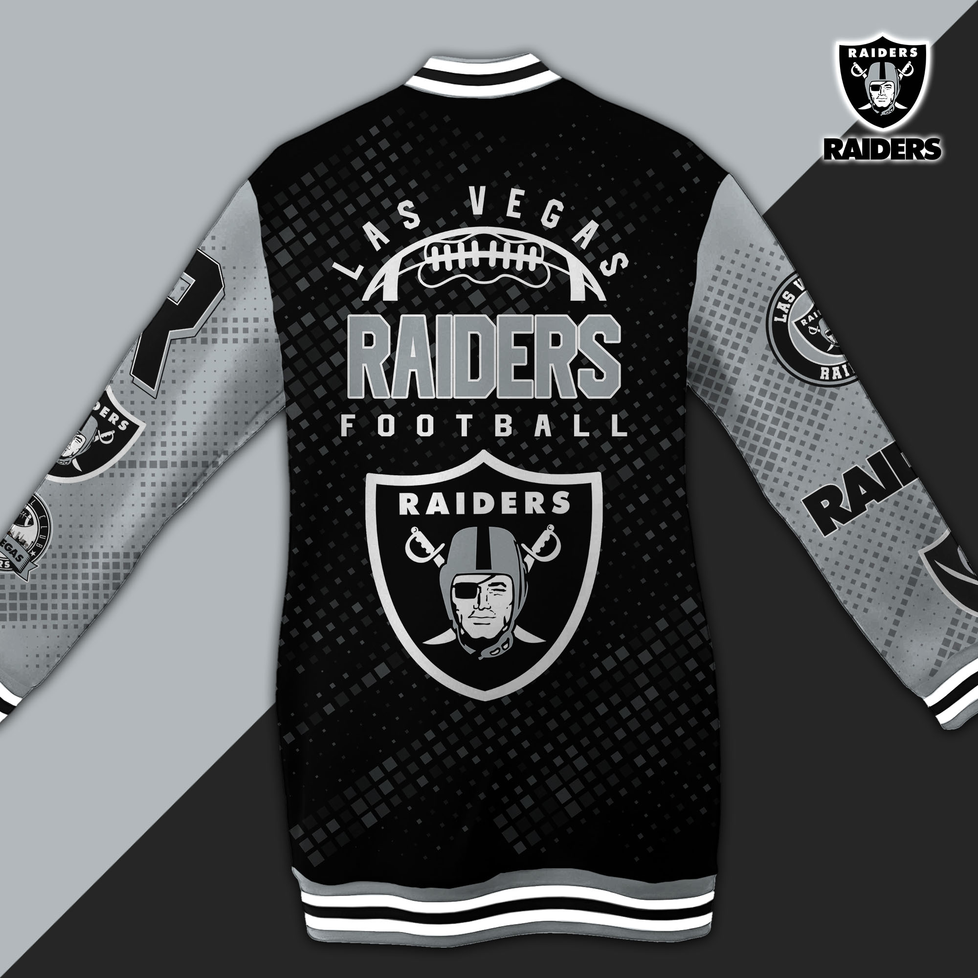 Las Vegas Raiders Limited Edition Button Down Long Sleeve Jacket Dress