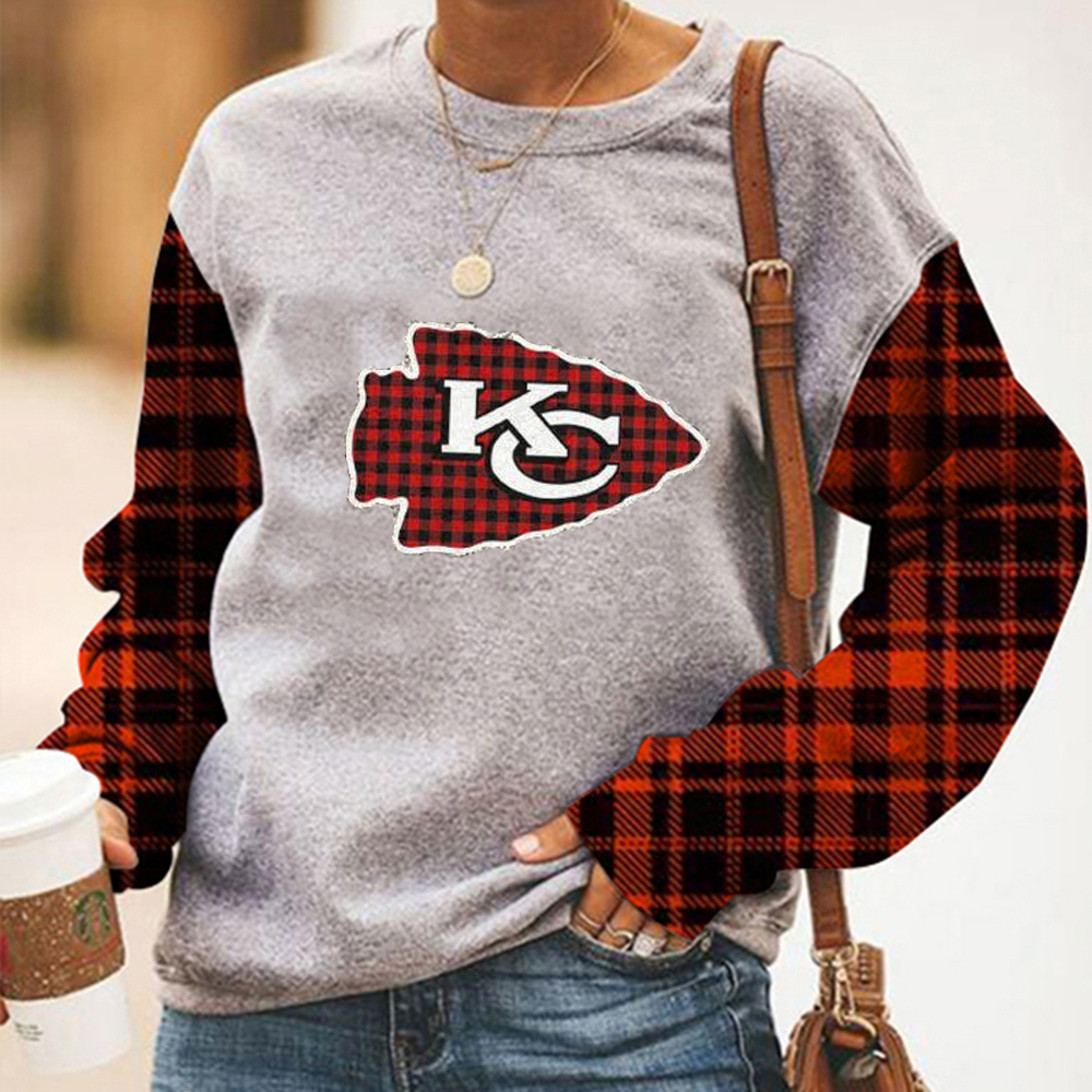 casual splicing long sleeve Pullover