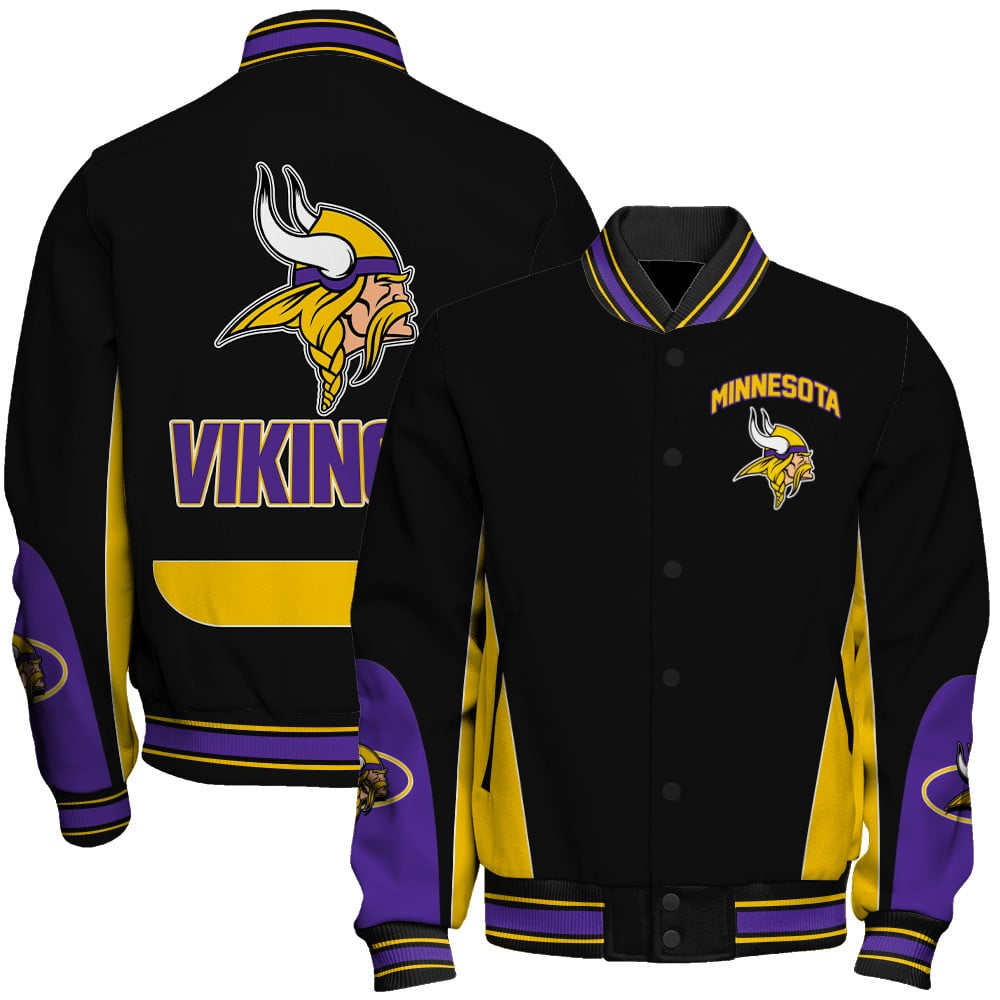Minnesota Vikings Football Team 2025 - 26 In Sync With The Home Team Unisex Varsity Jacket