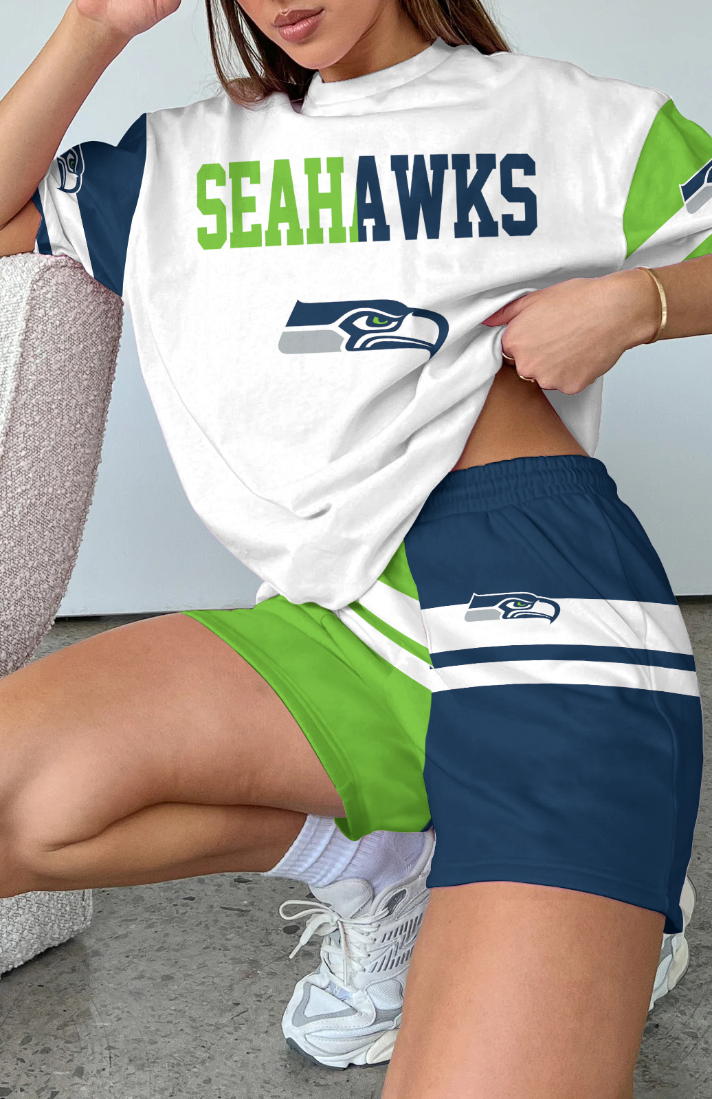 Seattle Seahawks  Limited Edition Women's T-Shirt & Short Set