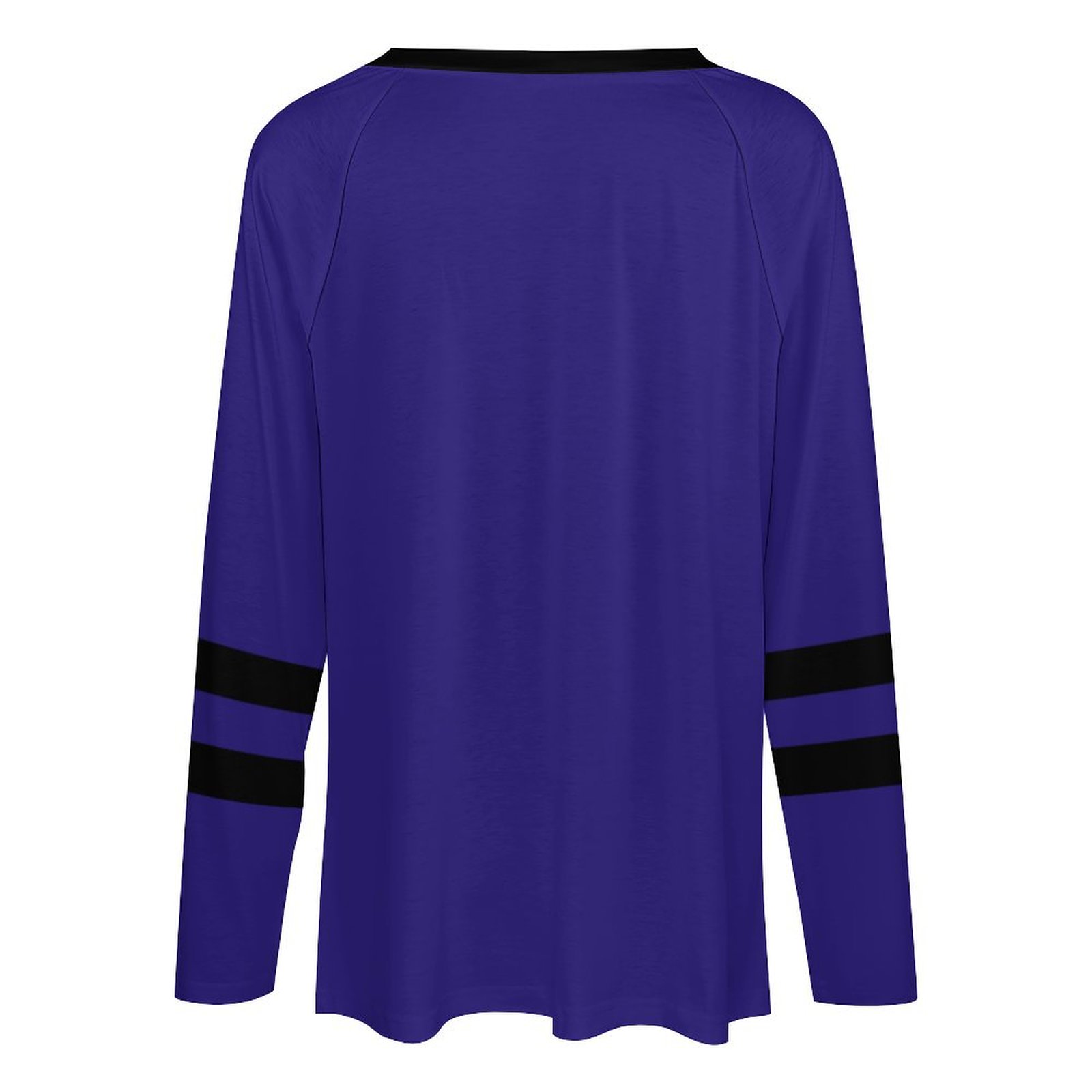 Baltimore Ravens Women's V-neck Double-layered Long-sleeved Loose T-shirt