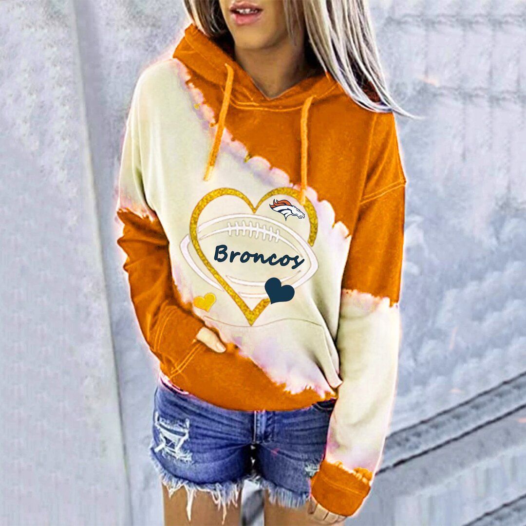 Denver BroncosFashion Printed Patchwork Hoodie