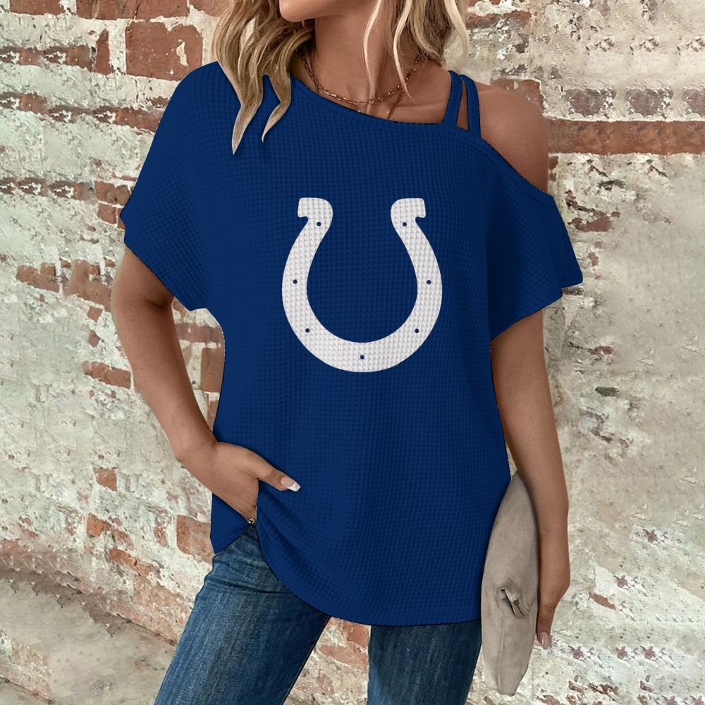 Asymmetrical Neck Short Sleeve T-Shirt