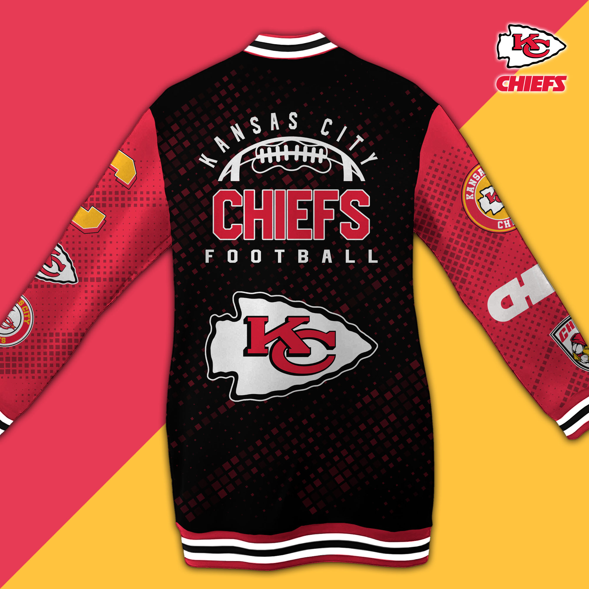 Kansas City Chiefs Limited Edition Button Down Long Sleeve Jacket Dress