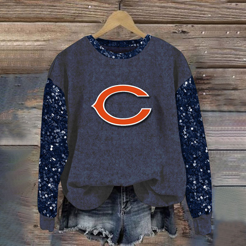 Sequined Sleeves Vintage Sweatshirt