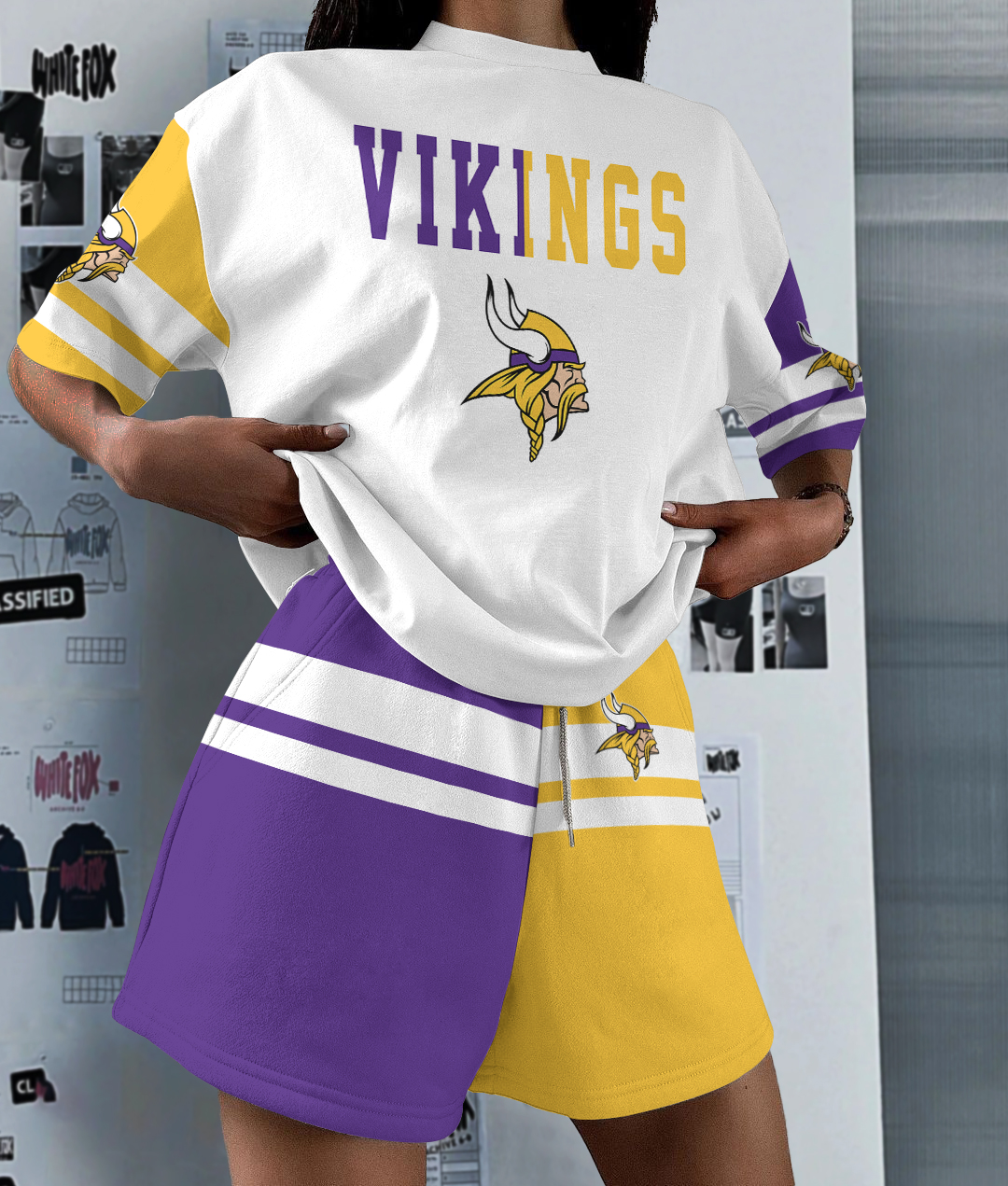 Minnesota Vikings  Limited Edition Women's T-Shirt & Short Set