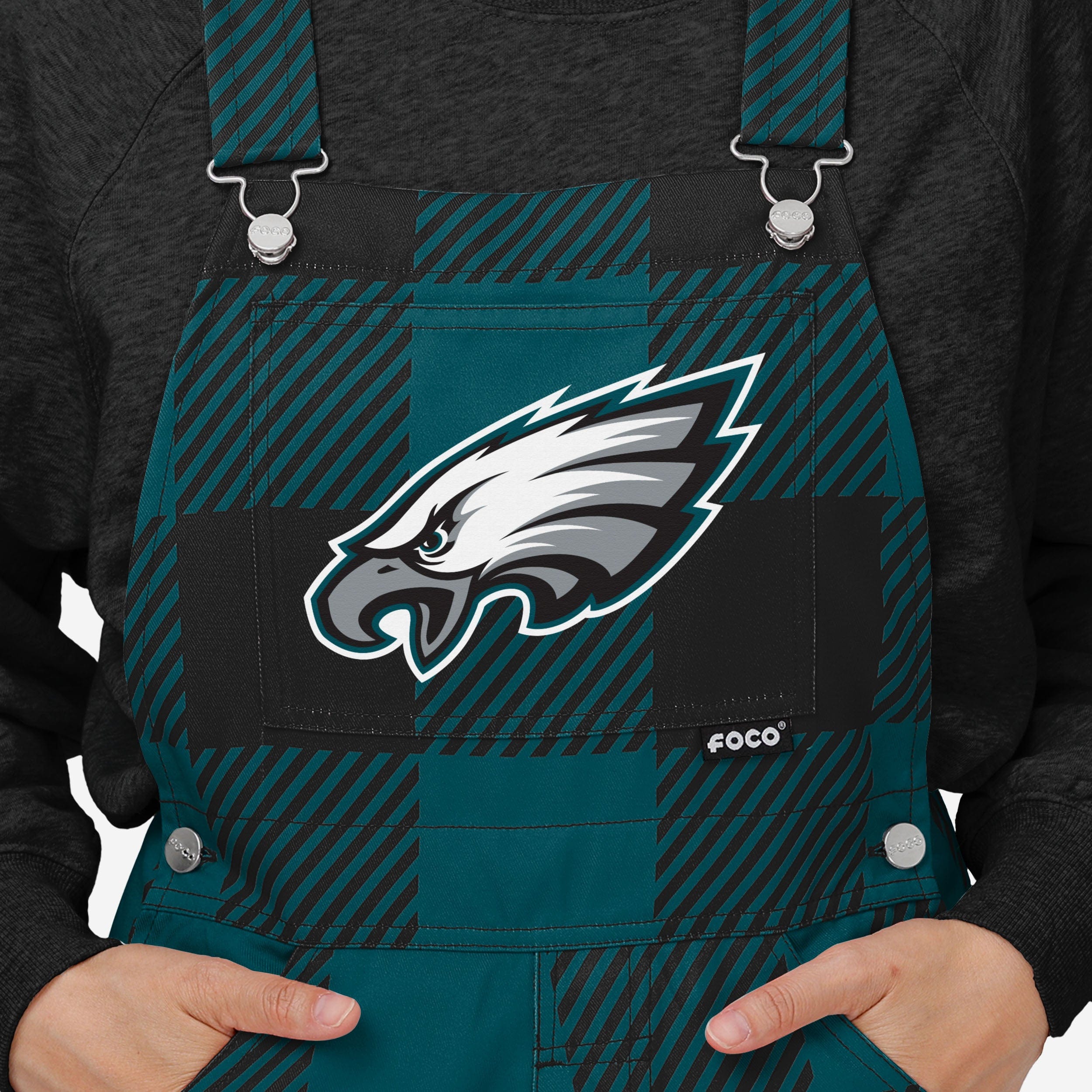 New Womens Plaid Bib Overalls