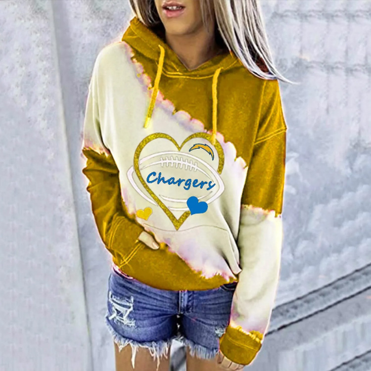 Casual loose contrast printed Hoodie