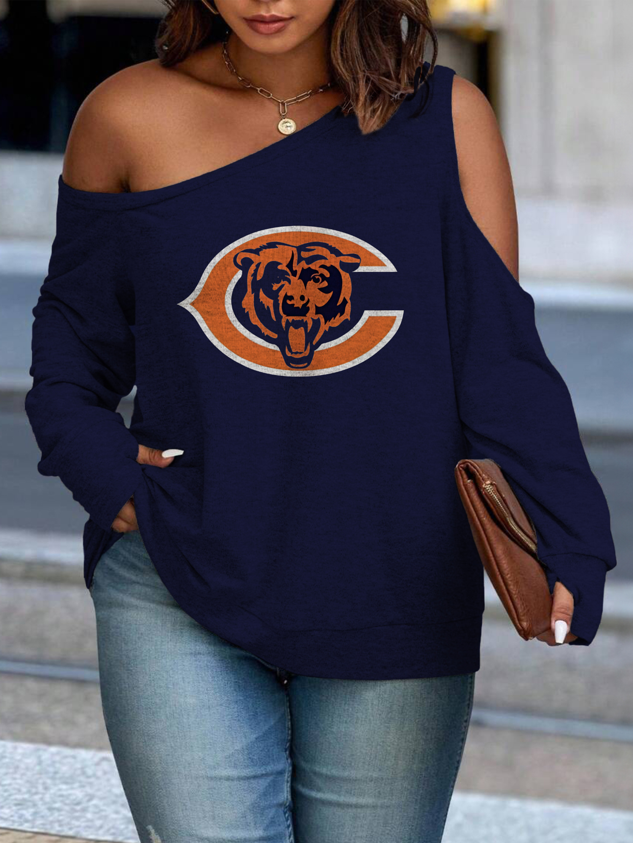 Asymmetric Off-Shoulder Women's Sweatshirt