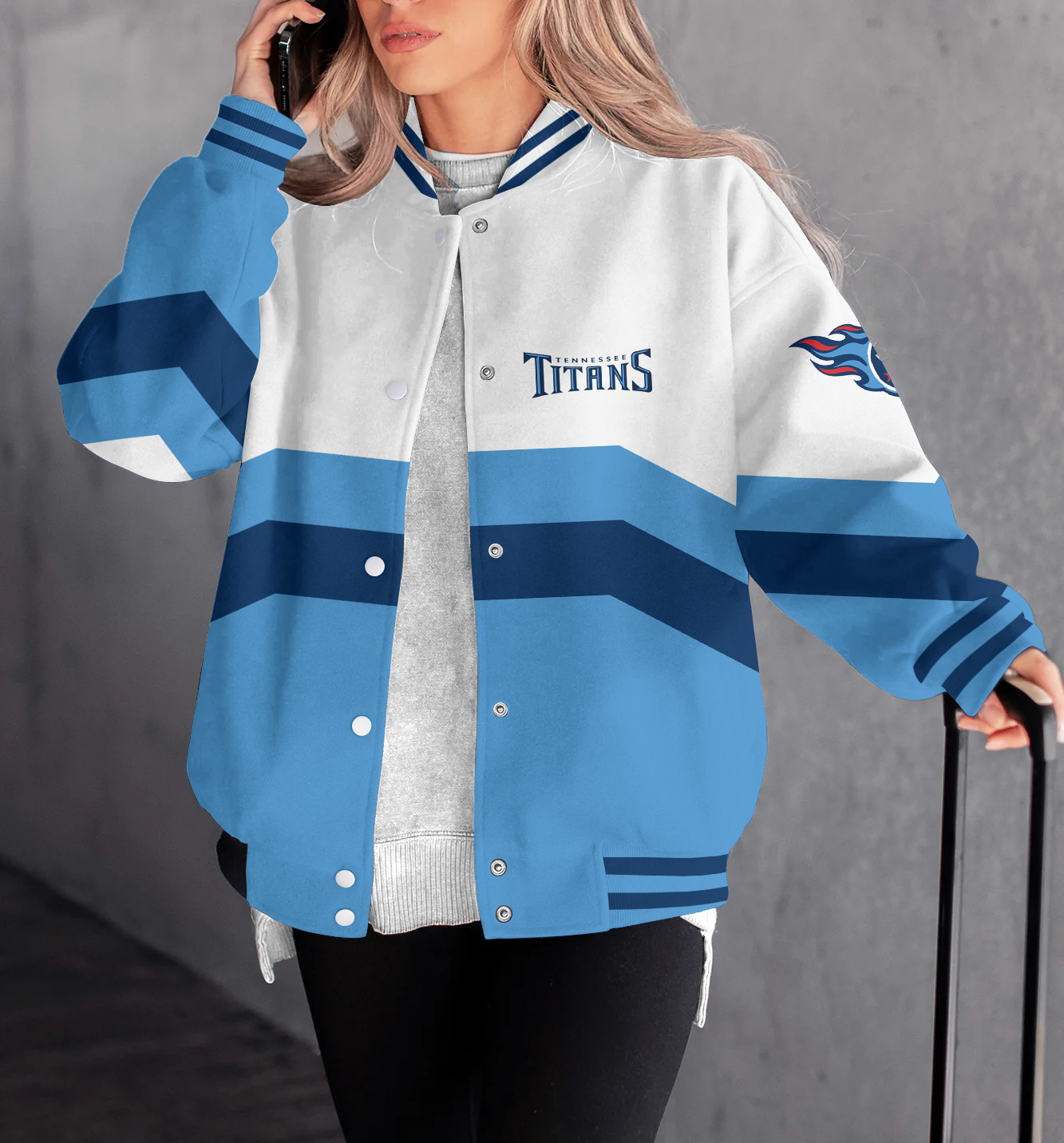 Tennessee Titans Women's Long Pass Full- Snap Casual Jacket
