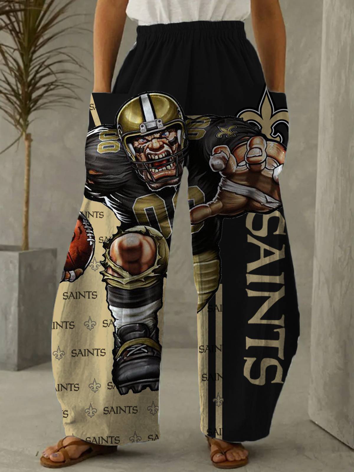 New Fashion Printed Casual Straight-Leg Pants