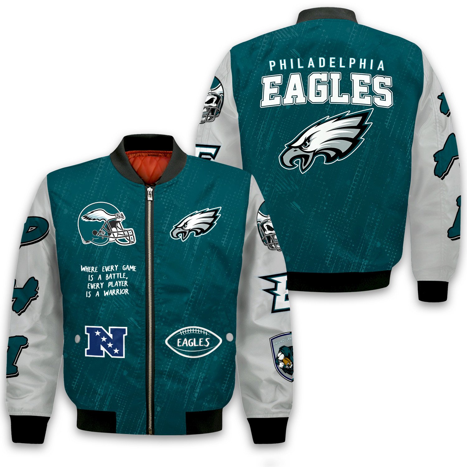 Philadelphia Eagles National Football League Conquer Every Field Bomber Jacket