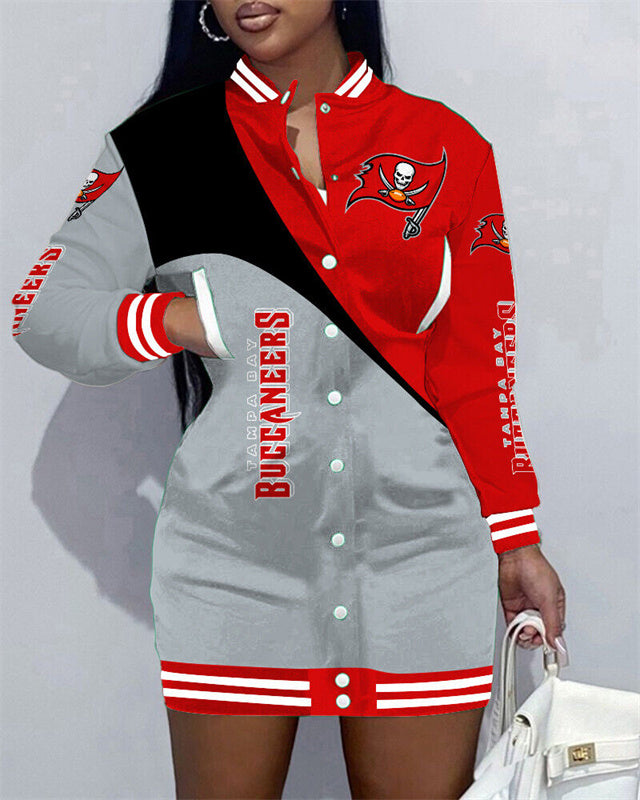Tampa Bay BuccaneersLimited Edition Button Down Long Sleeve Jacket Dress