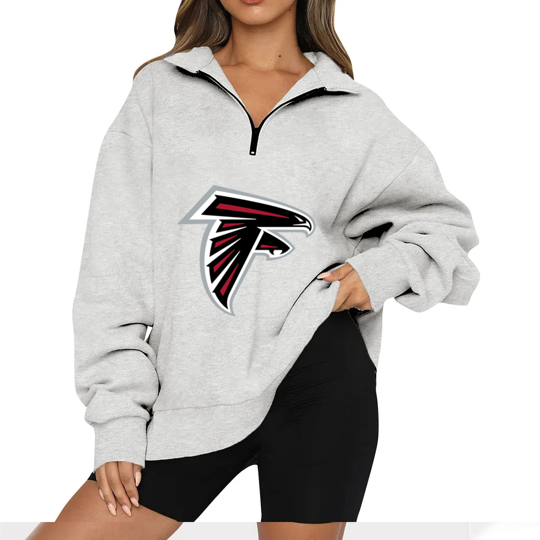 New Ladies Sports Leisure Lapel Zipper Sweatshirt