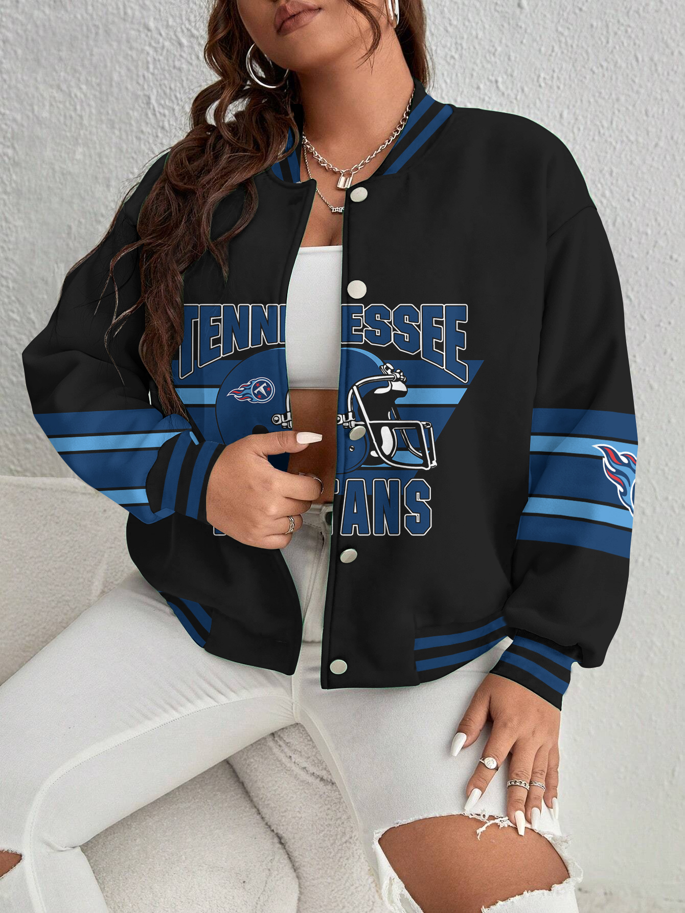 Tennessee Titans Women's Long Pass Full- Snap Casual Jacket
