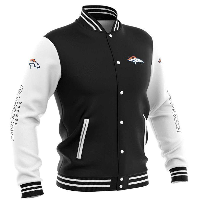 (4 Colors Available)Denver BroncosLimited Edition Buttoned Baseball Jacket