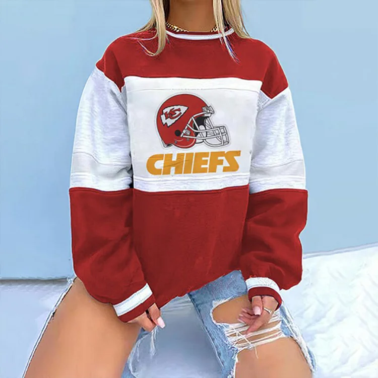 Fashion Printed Round Neck Raglan Sleeve Sweatshirt