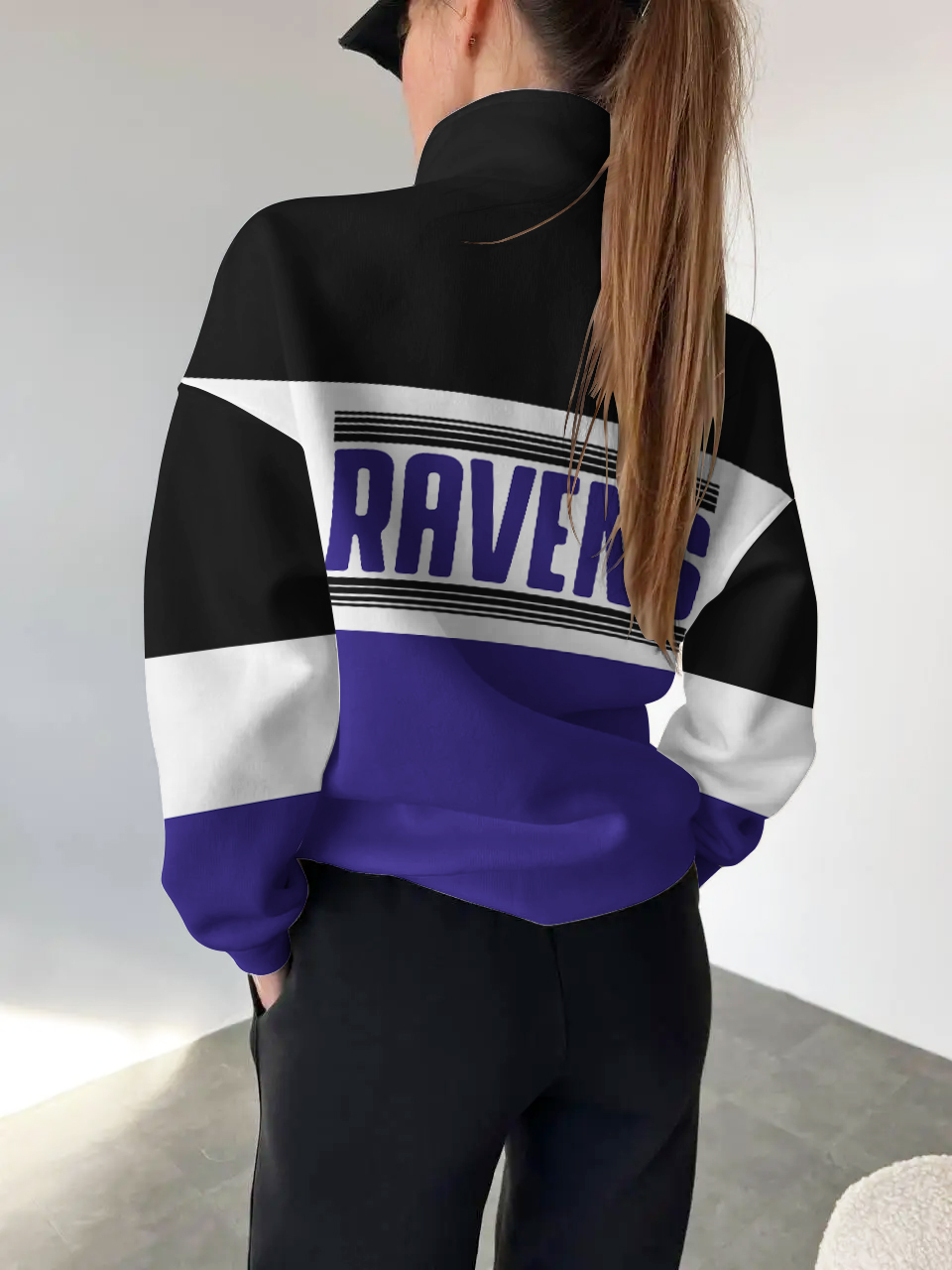 Baltimore Ravens 2025 New Design Casual Snap  Mockneck Pullover