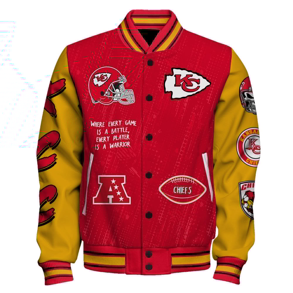 Kansas City Chiefs National Football League Conquer Every Field Unisex Varsity Jacket