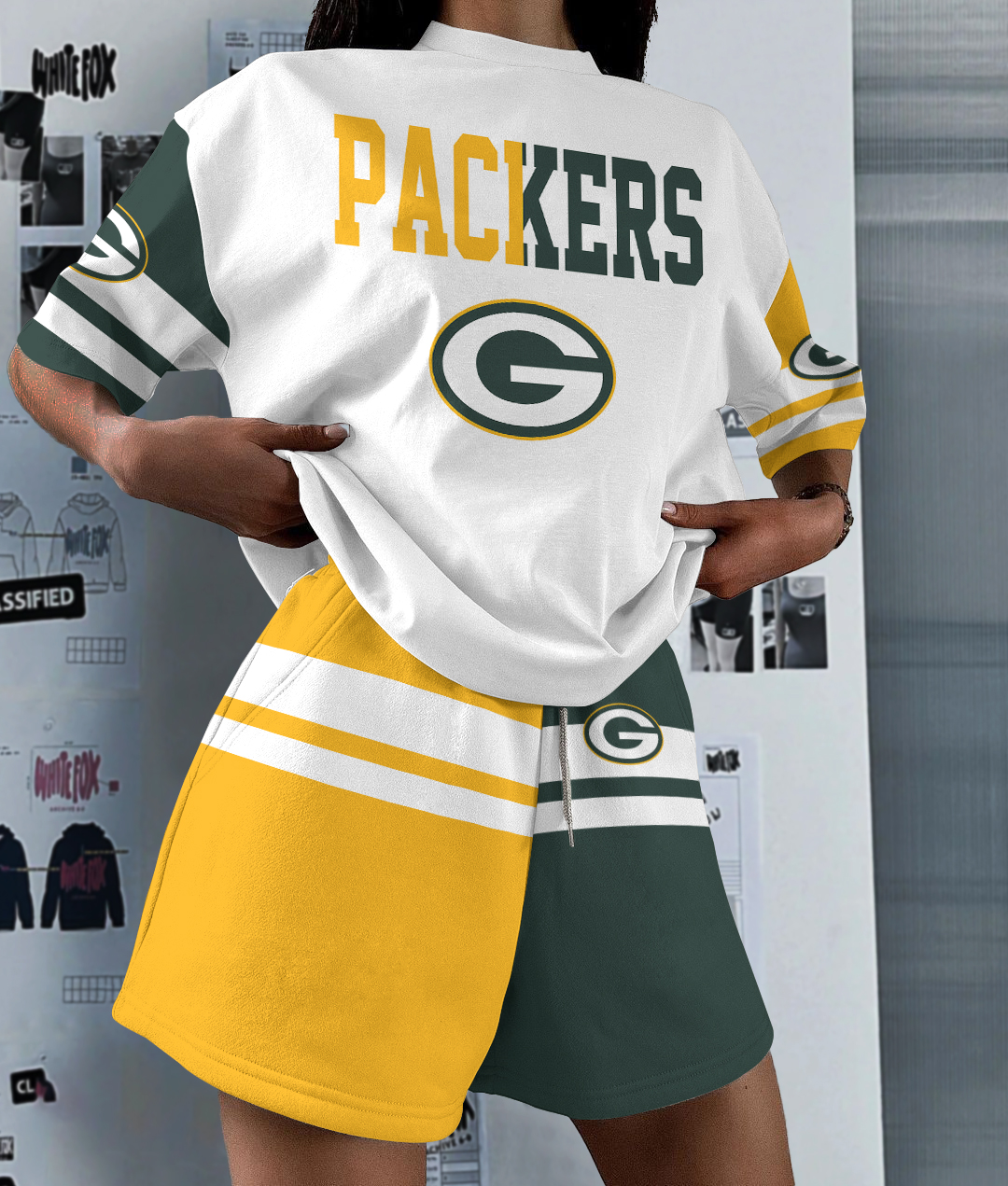 Green Bay Packers  Limited Edition Women's T-Shirt & Short Set
