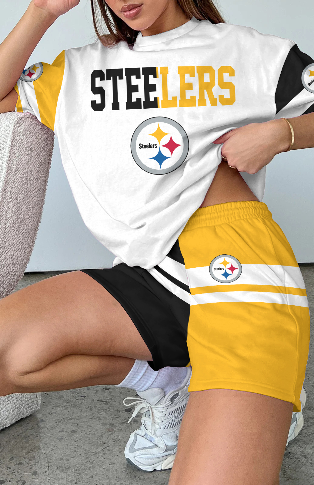 Pittsburgh Steelers  Limited Edition Women's T-Shirt & Short Set