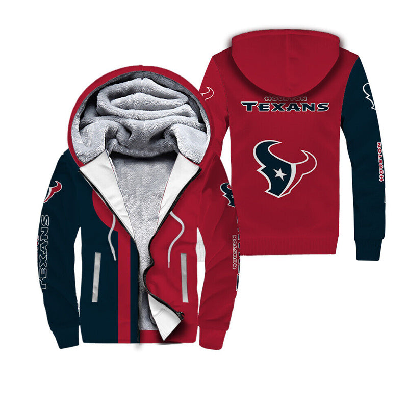 Houston TexansLimited Edition Thickened Hooded Fleece Jacket