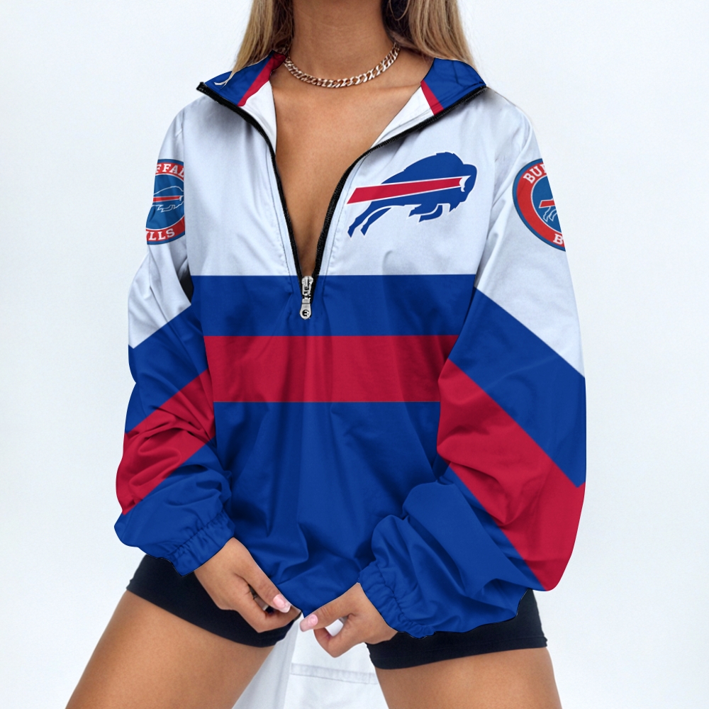 Women's Print V Neck Zipper Sweatshirt Jacket