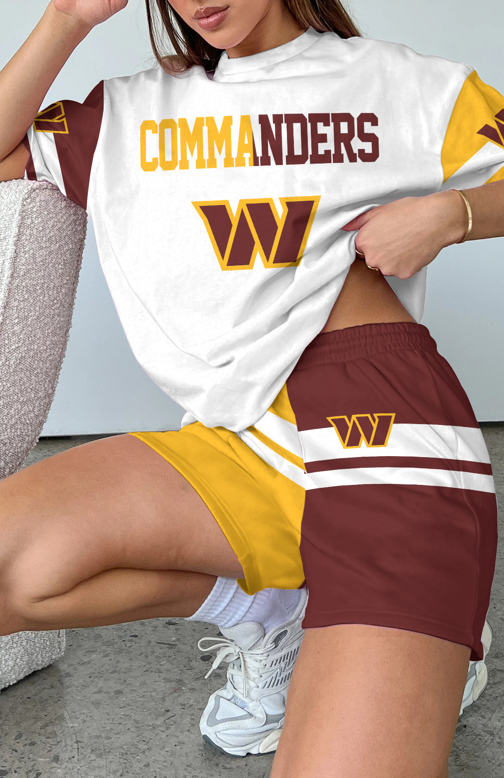 Washington Commanders  Limited Edition Women's T-Shirt & Short Set