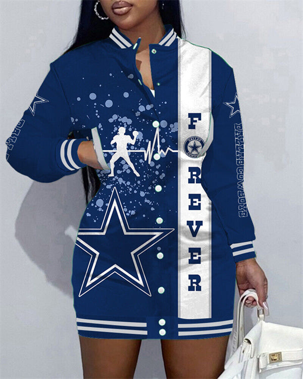 NewLimited Edition Button Down Long Sleeve Jacket Dress
