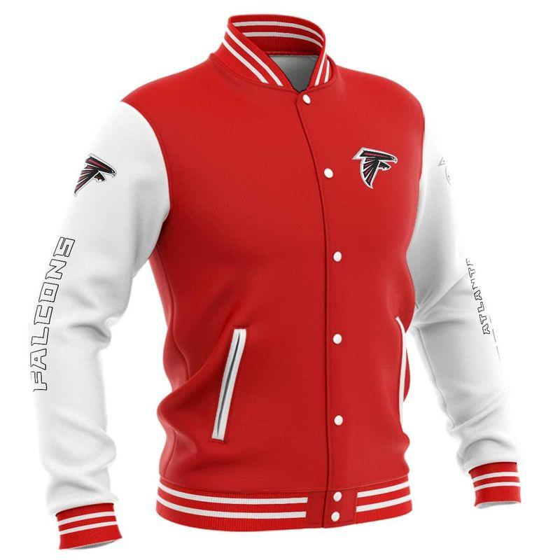(4 Colors Available)Atlanta FalconsLimited Edition Buttoned Baseball Jacket