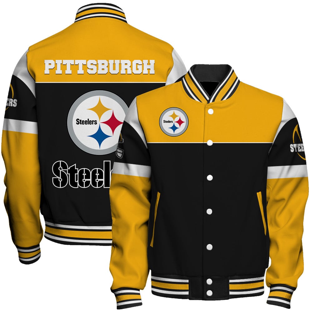 Pittsburgh Steelers National Football League 2025 -26 Feel The Power Unisex Varsity Jacket