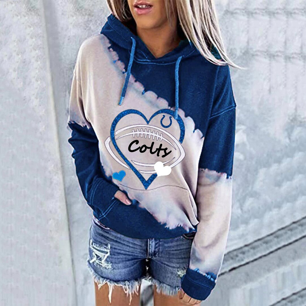 Fashion color blocking printed Hoodie
