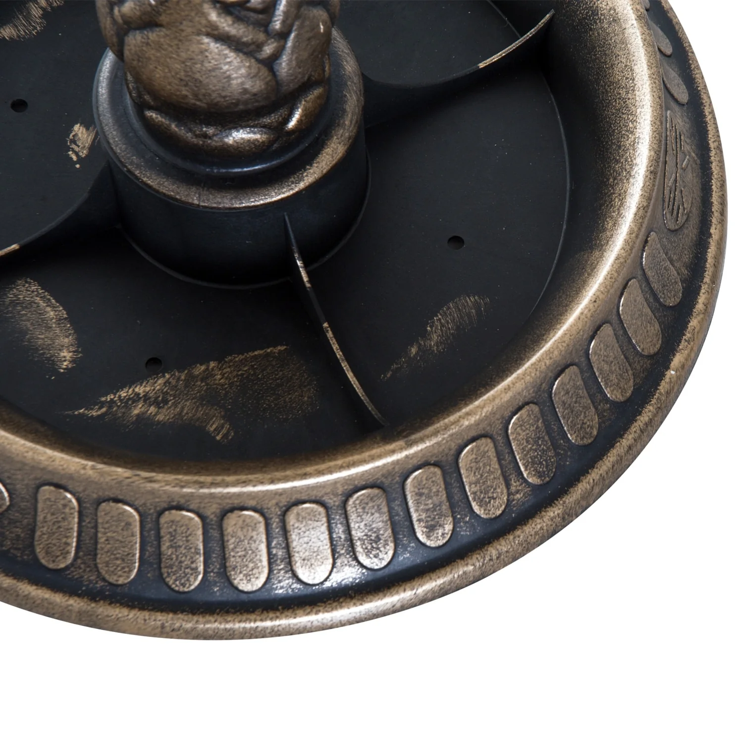 3-in-1 Resin Free Standing Garden Pedestal Bird Bath Bowl Feeder Planter - Bronze