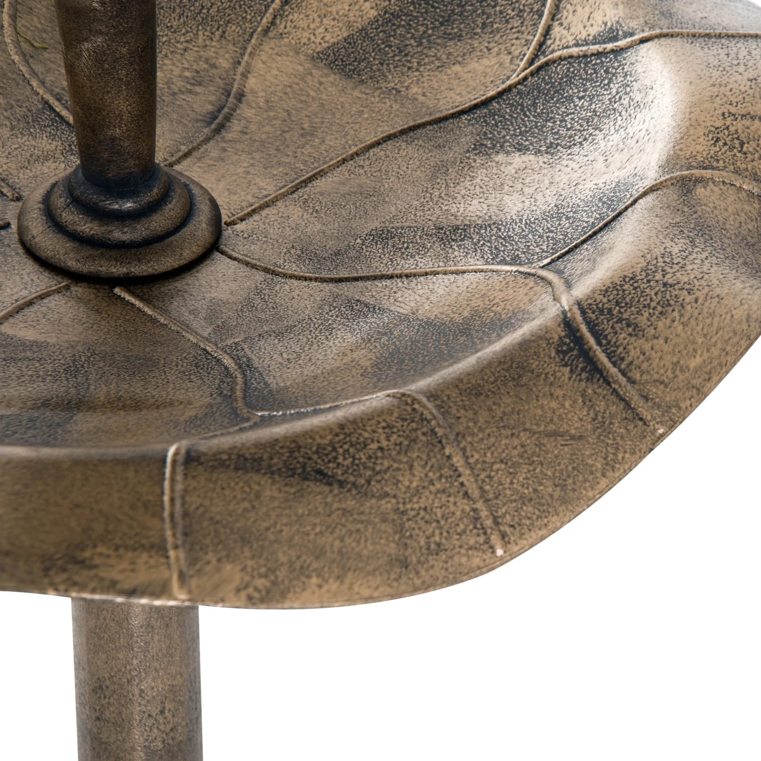 3-in-1 Resin Free Standing Garden Pedestal Bird Bath Bowl Feeder Planter - Bronze