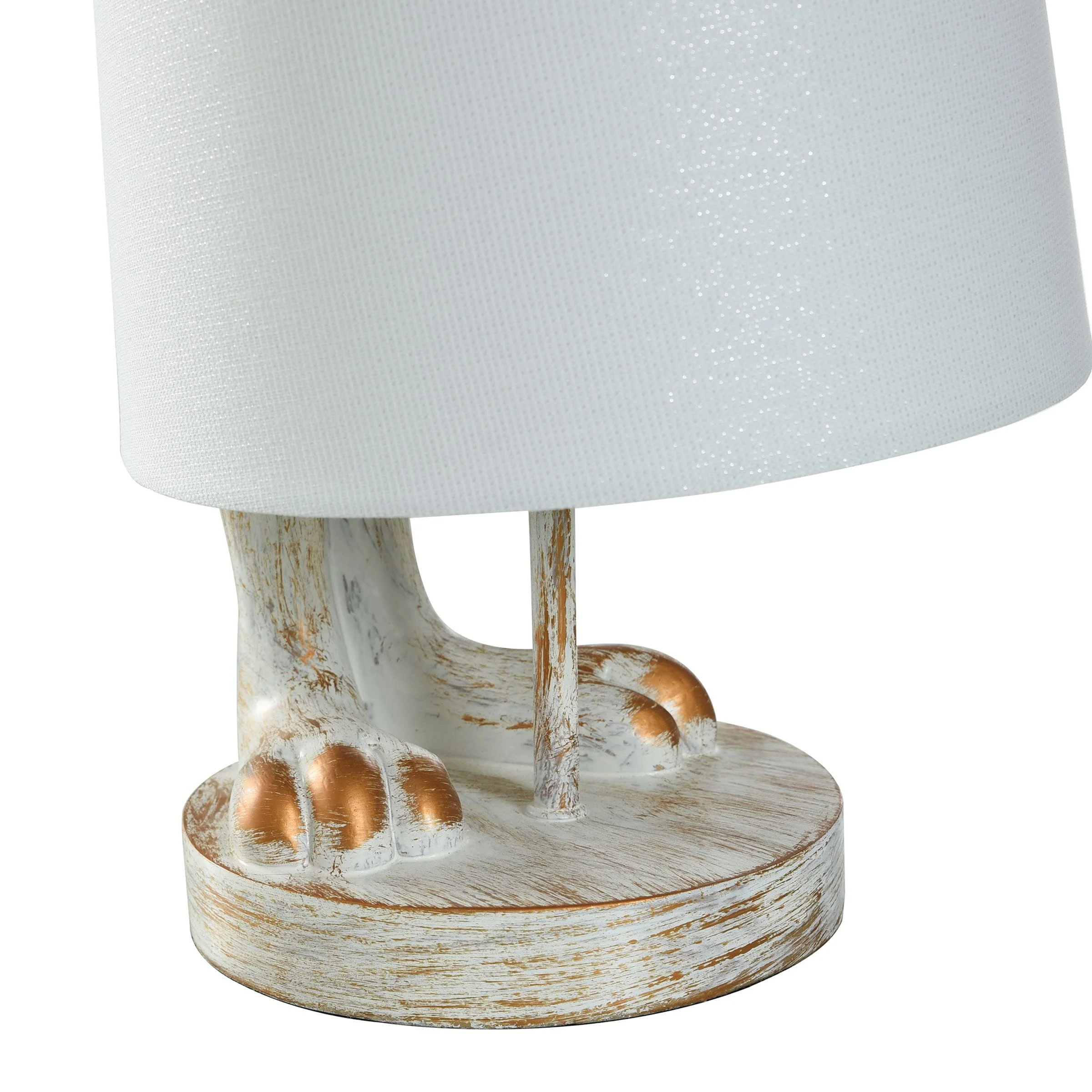 White Washed Light Copper Rabbit Desk Lamp
