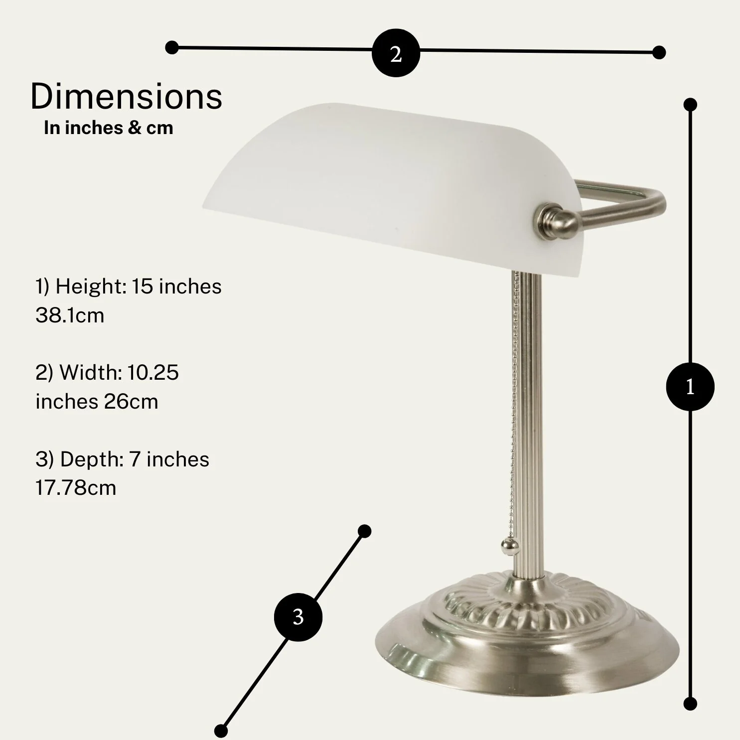 Traditional Bankers Desk Lamp With Green Glass Shade