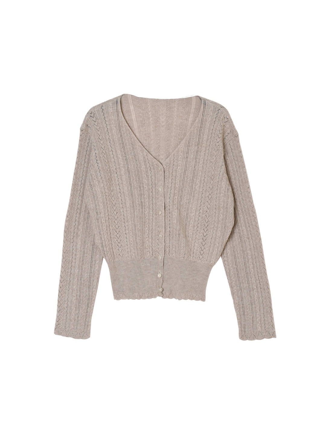 Cable Camel Knit Cardigan