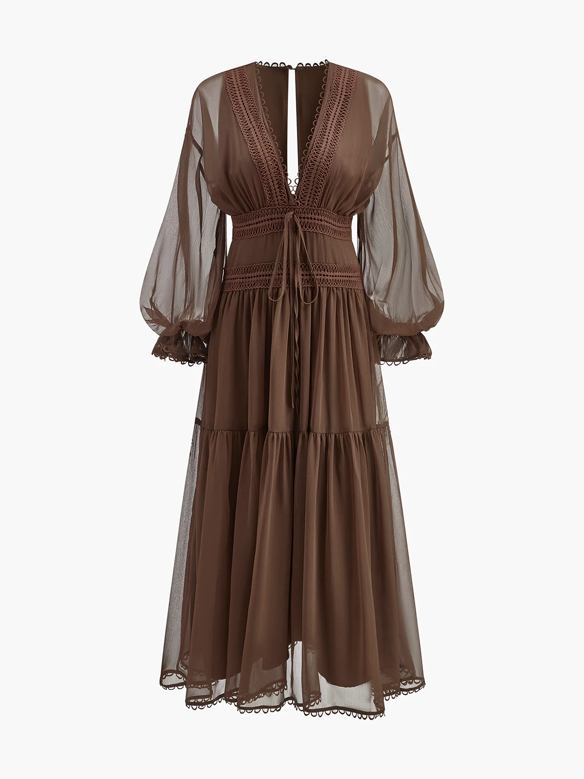 Boho Semi-Sheer Chiffon Dress