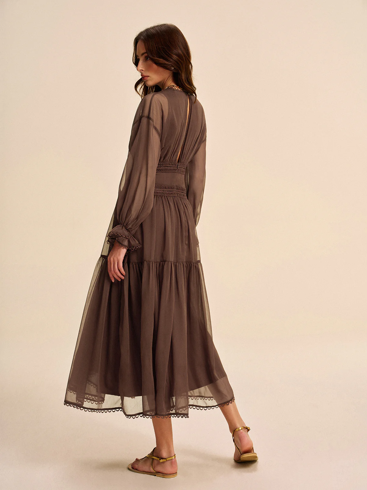 Boho Semi-Sheer Chiffon Dress