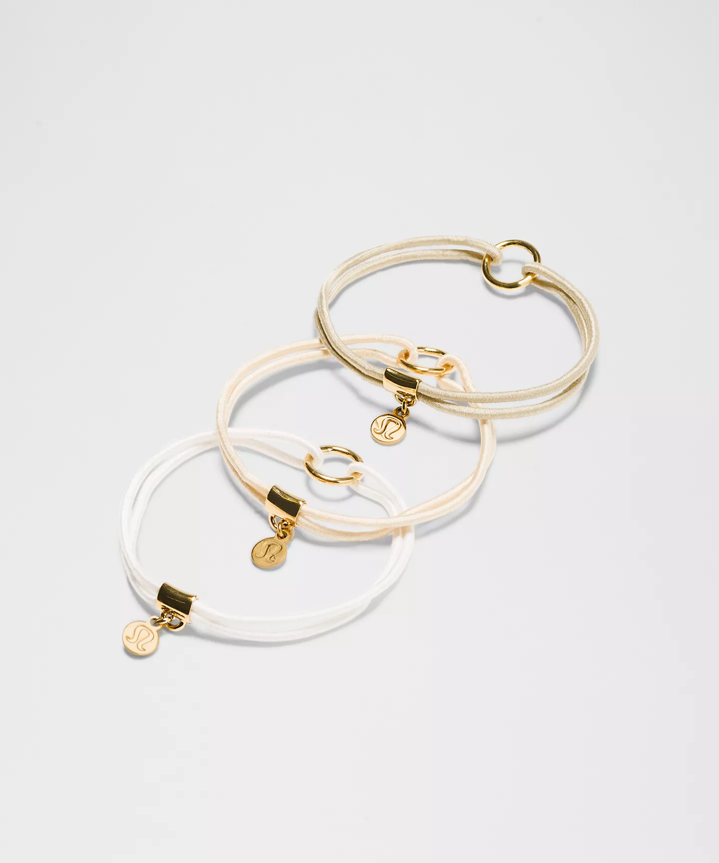 Logo Charm Hair Ties 3 Pack