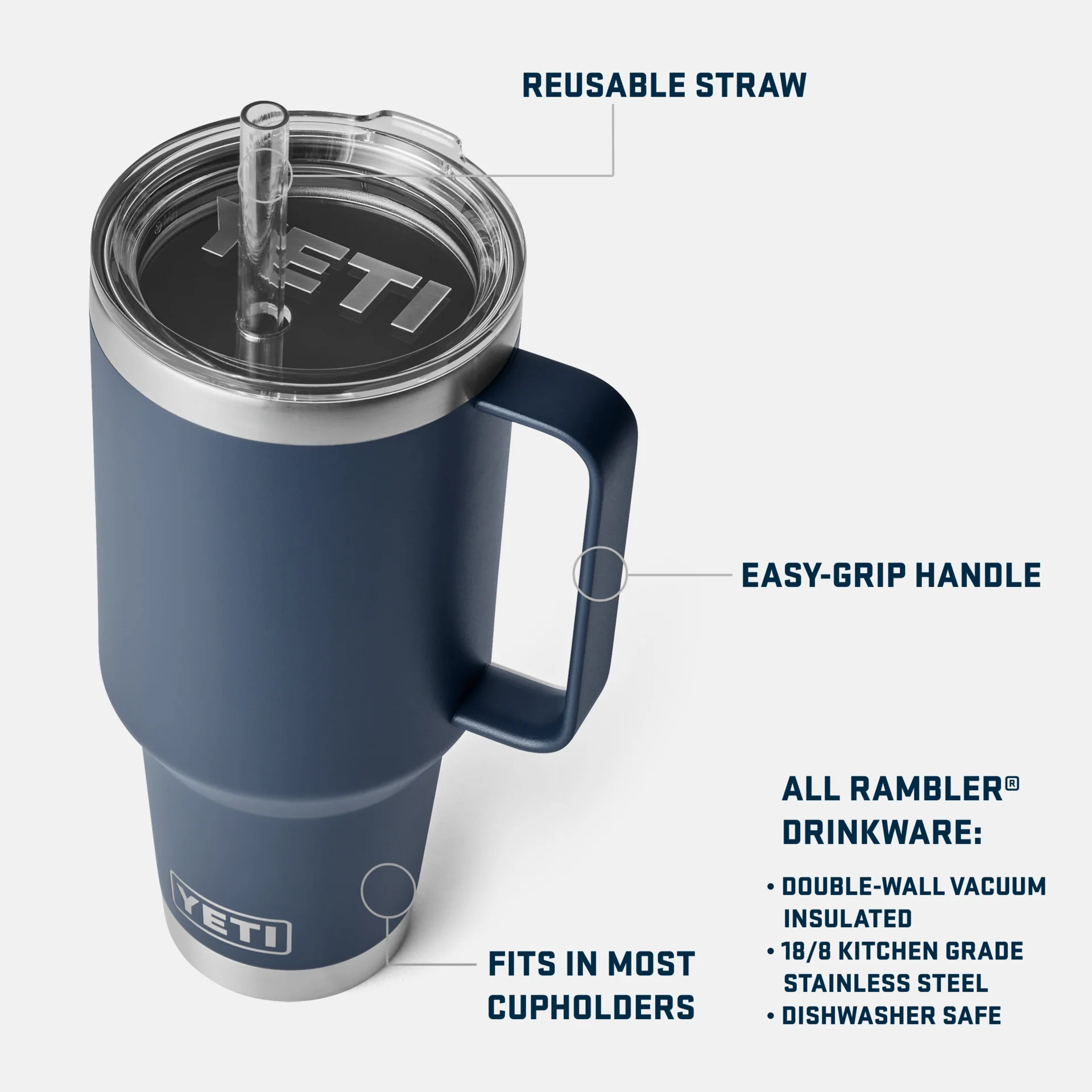 Rambler® 42 oz (1.2 l) Straw Mug