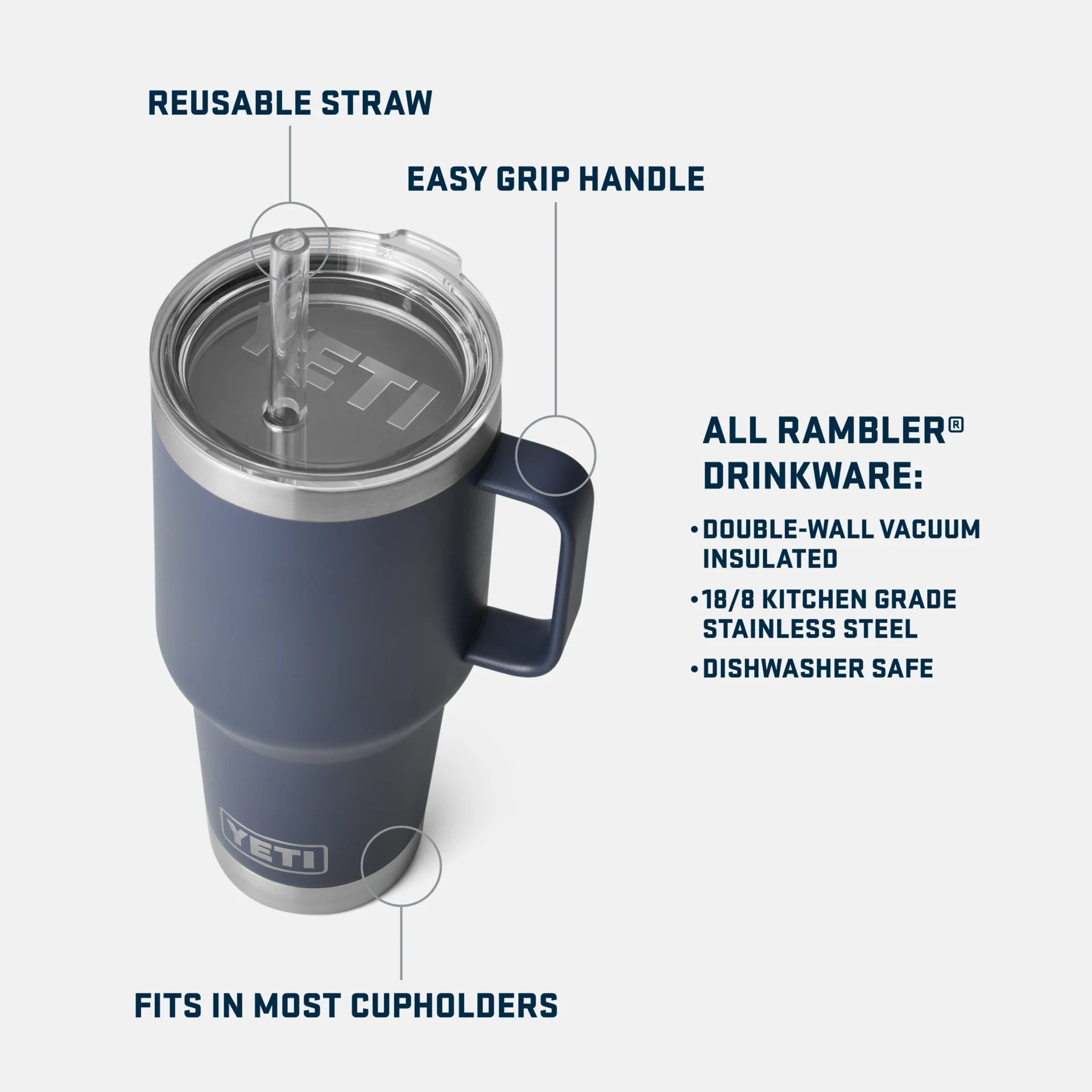 Rambler® 35 oz (1 l) Straw Mug