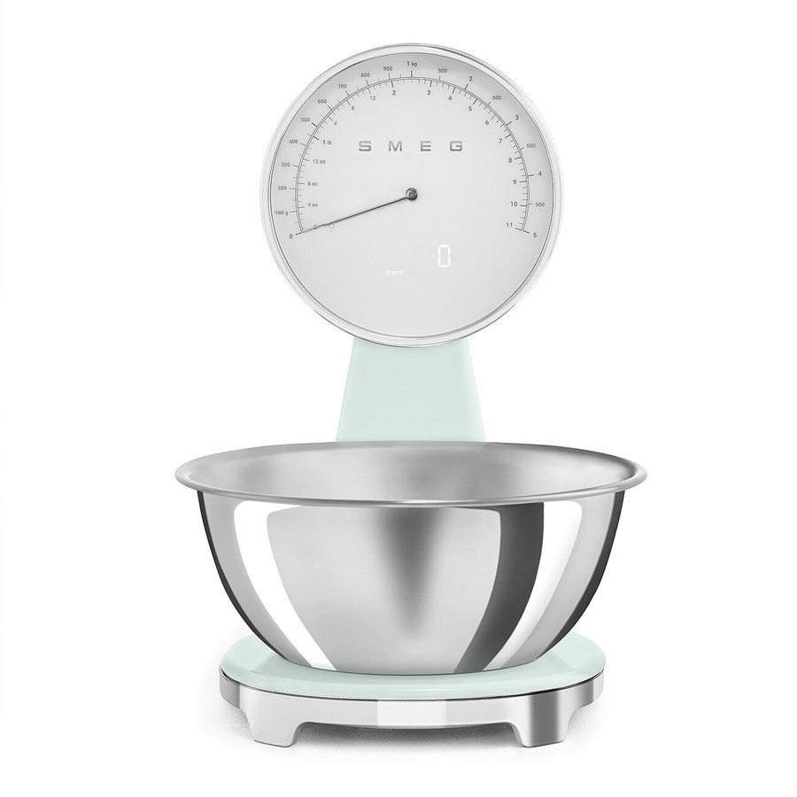 KSF01PGWW Retro Kitchen Scales in Pastel Green
