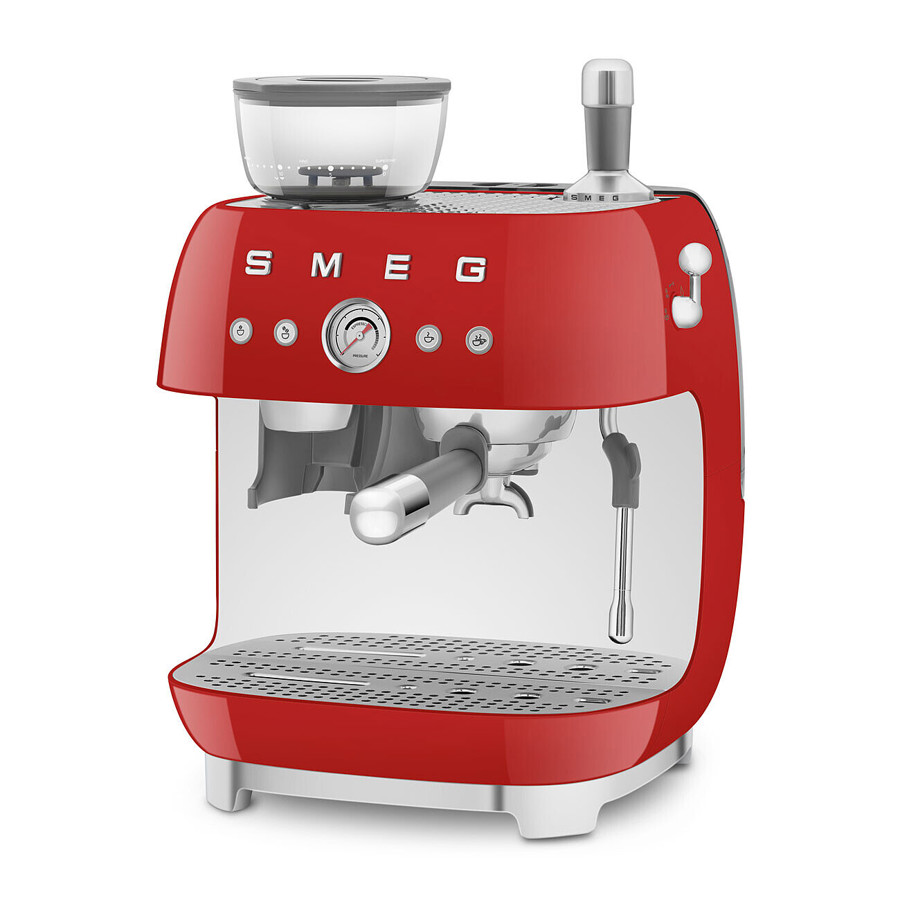 EGF03RDUK Espresso Coffee Machine with Grinder in Red