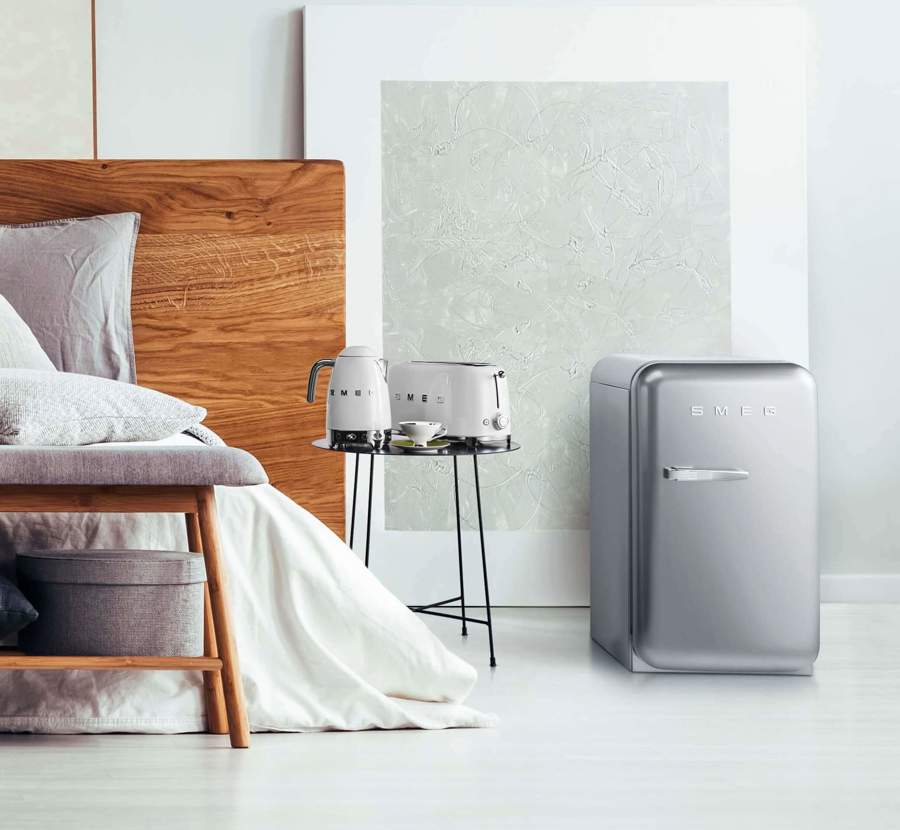 FAB5RSV5 40cm Silver Small 50s Style Right Hand Hinged Minibar