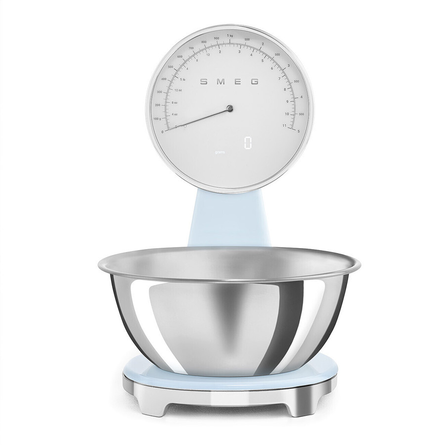 KSF01PBWW Retro Kitchen Scales in Pastel Blue