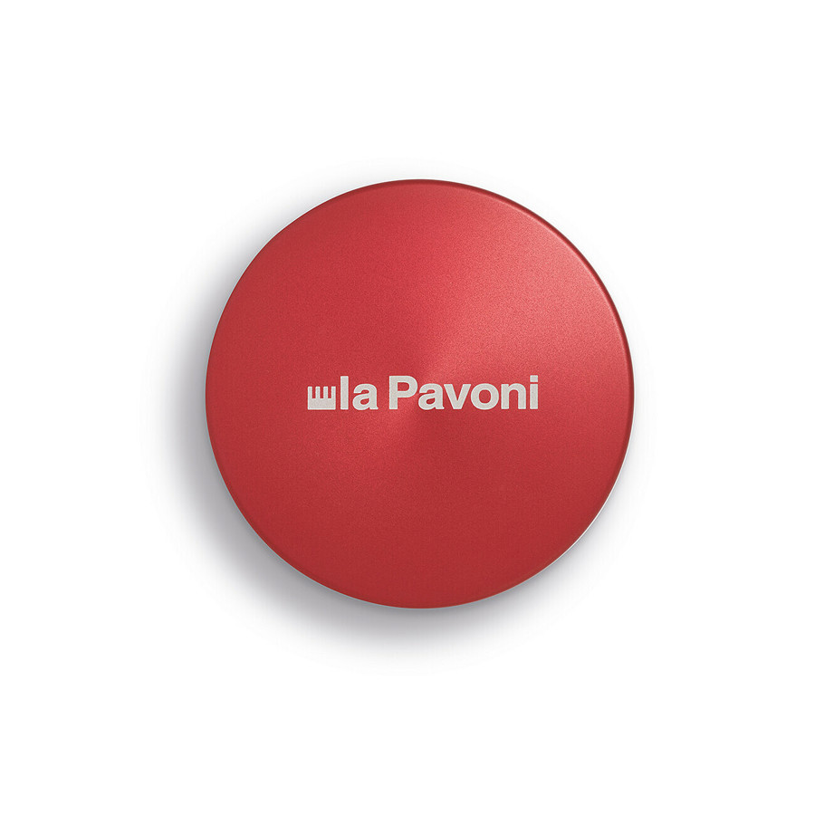 LPADOSRD01 La Pavoni Leveller Accessory for Coffee Machines with 58mm Filters Red with White La Pavoni Logo