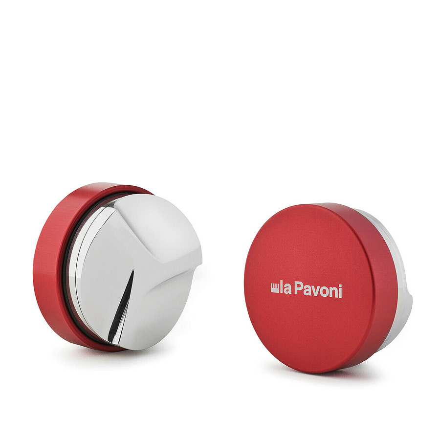 LPADOSRD01 La Pavoni Leveller Accessory for Coffee Machines with 58mm Filters Red with White La Pavoni Logo