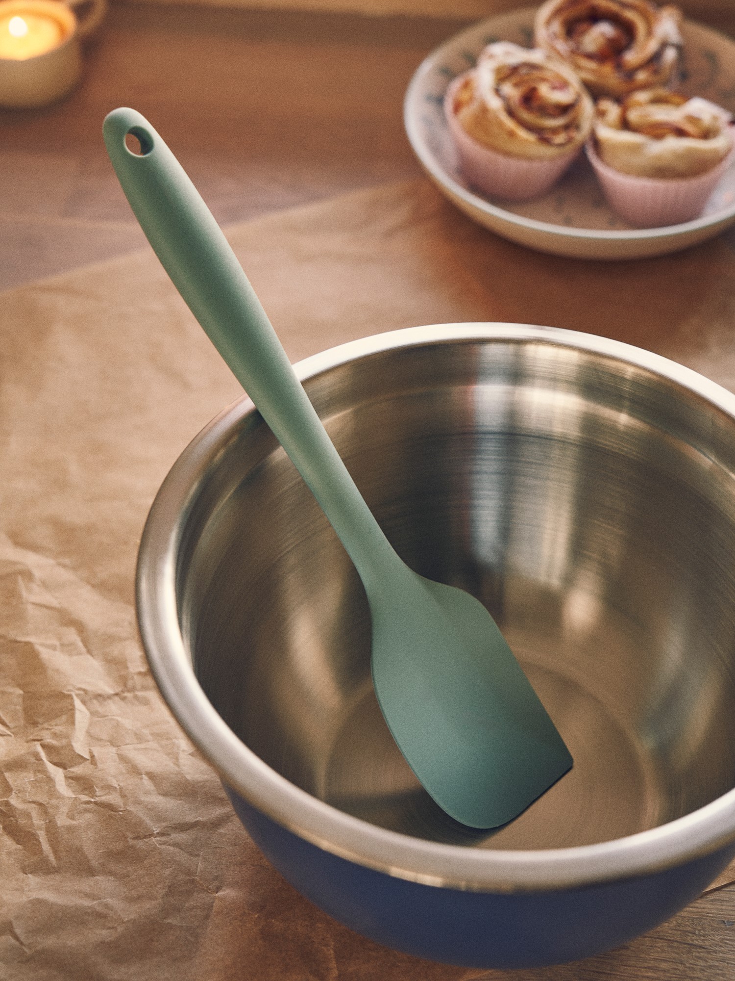 Spatula Silicone/iron. 27.5 cm.